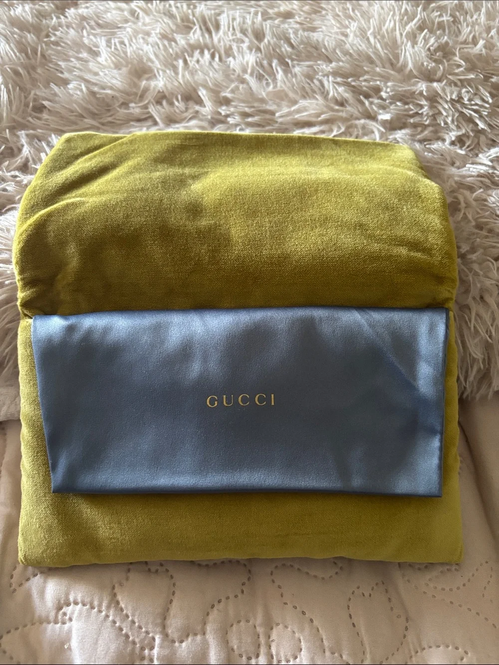 Gucci Eyeglass GreenVelvet Dust Pouch Accessories Kit